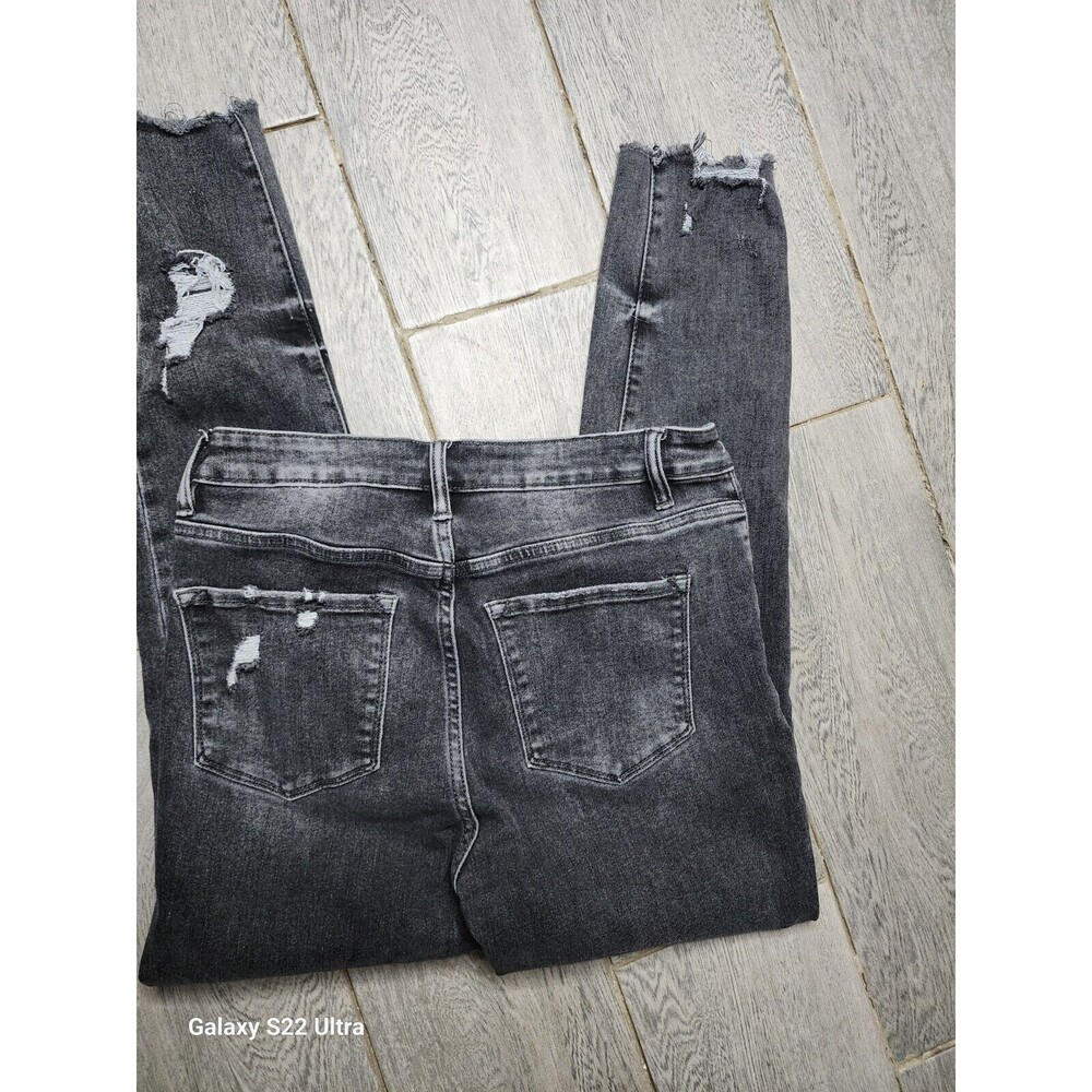 Vervet Jeans Women's 30 Black Dark Wash Denim Ripped Distressed - Picture 9 of 9
